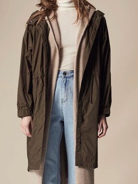 MIJEONG PARK WATER REPELLENT HOODED ANORAK - OLIVE